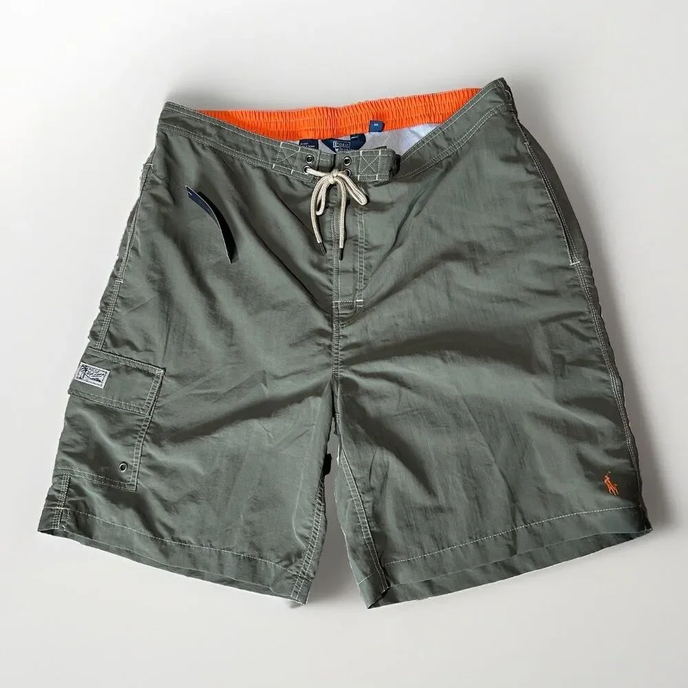 Polo Ralph Lauren Mens Olive Green Swim Trunk Shorts Size XL NWT